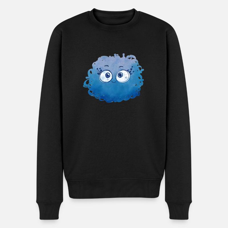Petit Monstre pelote n°1 - bleu - Pull Premium bio Homme - noir