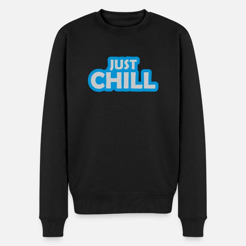 Logo Just Chill Relax - Pull Premium bio Homme - noir