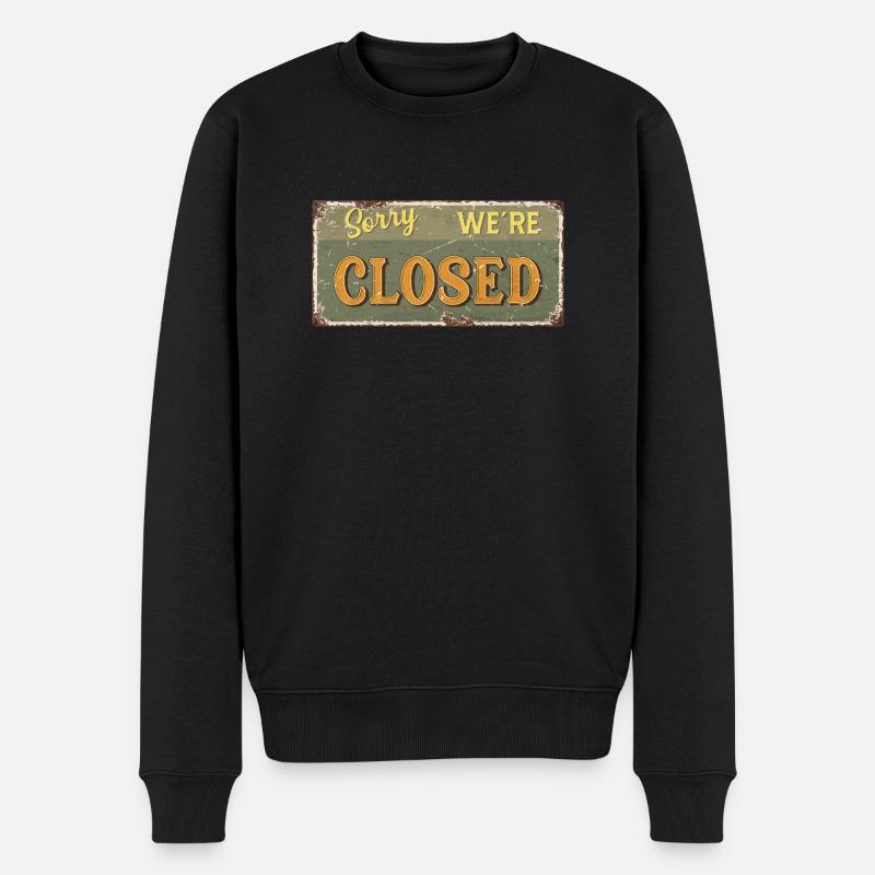 Closed - Männer Premium Bio Pullover - Schwarz