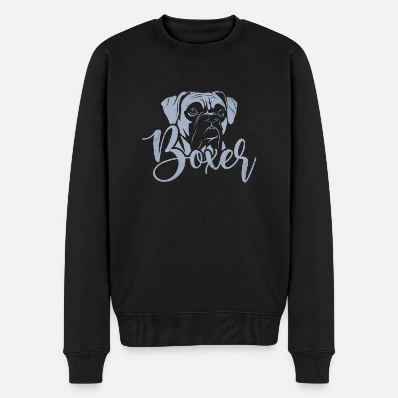 Boxer Boxerhund Hund Hundebesitzer Hundeliebhaber - Männer Premium Bio Pullover - Schwarz