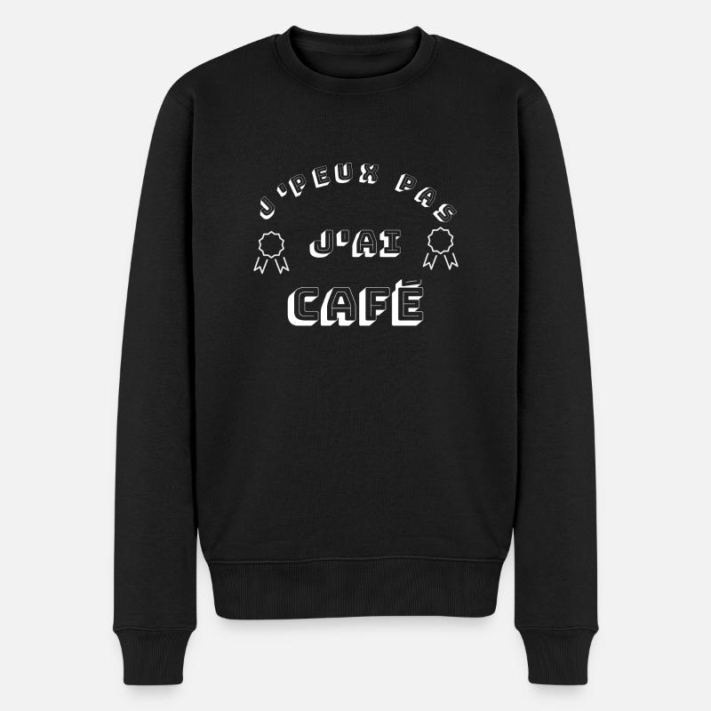 Café - Pull Premium bio Homme - noir