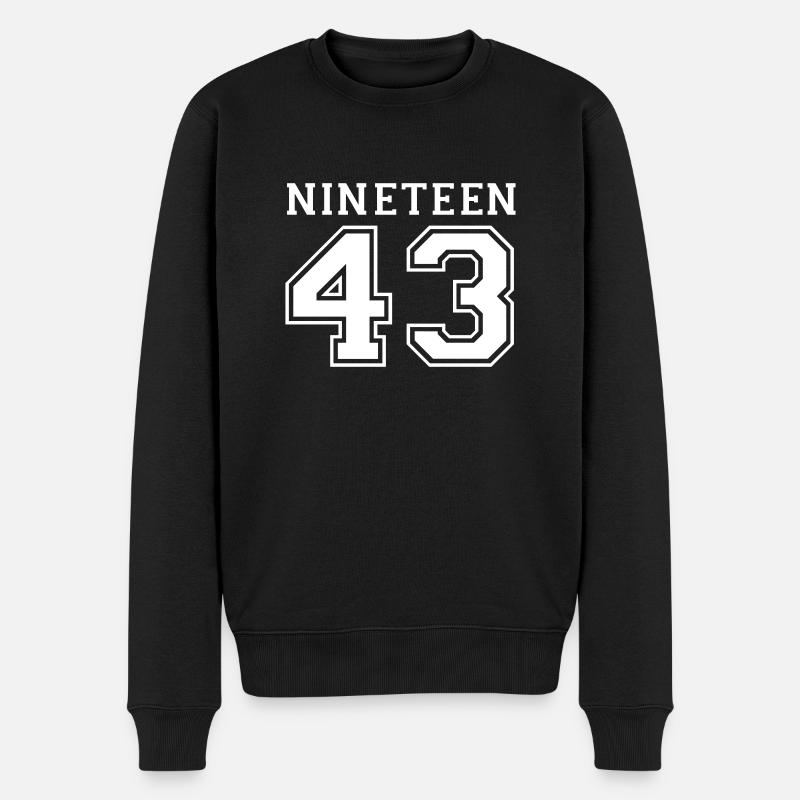 1943 - Männer Premium Bio Pullover - Schwarz