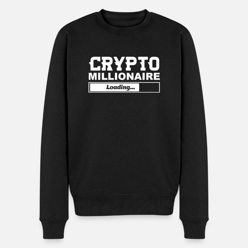The Crypto Millionaire loading - Men's Premium Organic Jumper - black