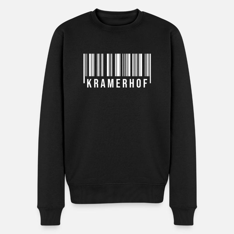 Kramerhof Strichcode - Männer Premium Bio Pullover - Schwarz