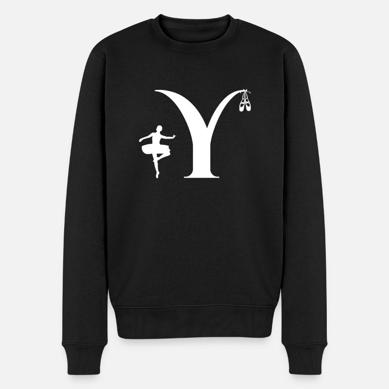Lettre y ballerine - Pull Premium bio Homme - noir