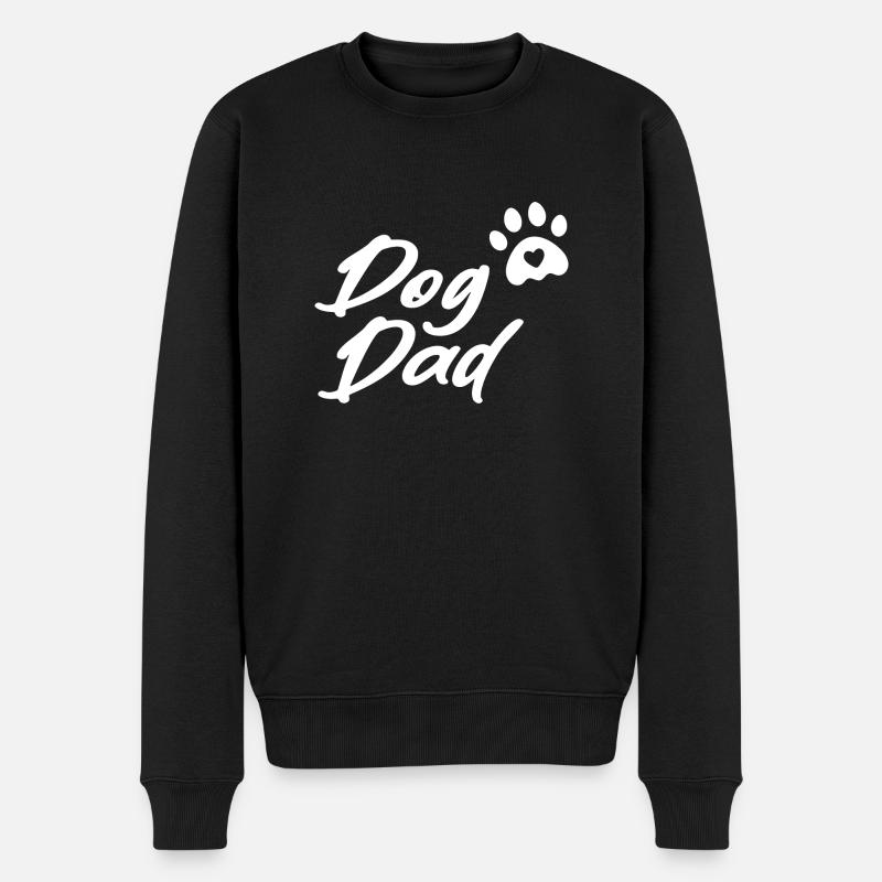 Dog Dad - Männer Premium Bio Pullover - Schwarz