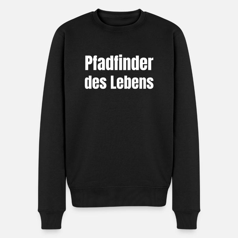 Wandern und laufen - Männer Premium Bio Pullover - Schwarz