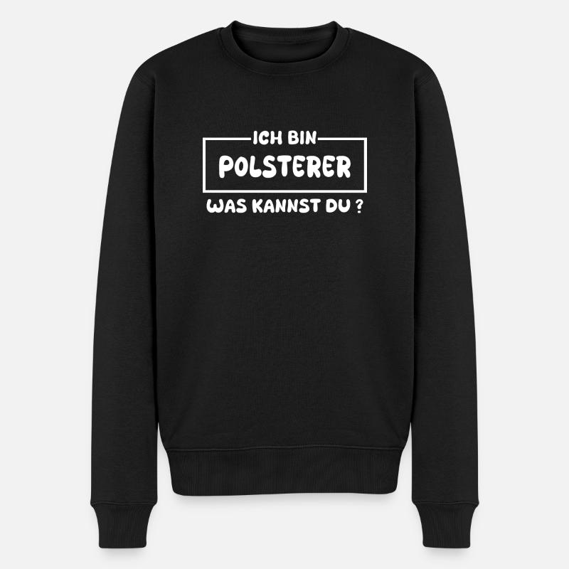 Polsterer - Männer Premium Bio Pullover - Schwarz