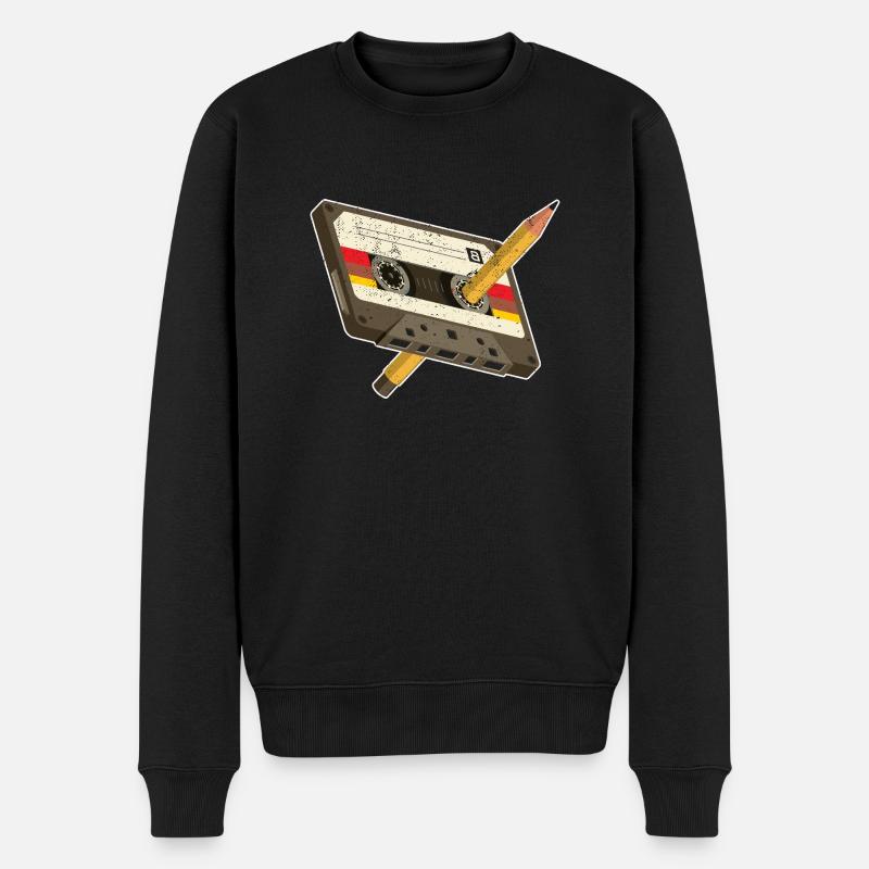 Kassette Kostüm Party Retro Party 80er Jahre - Männer Premium Bio Pullover - Schwarz