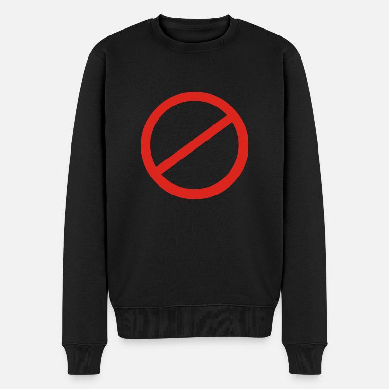Kein Zeichen - Männer Premium Bio Pullover - Schwarz