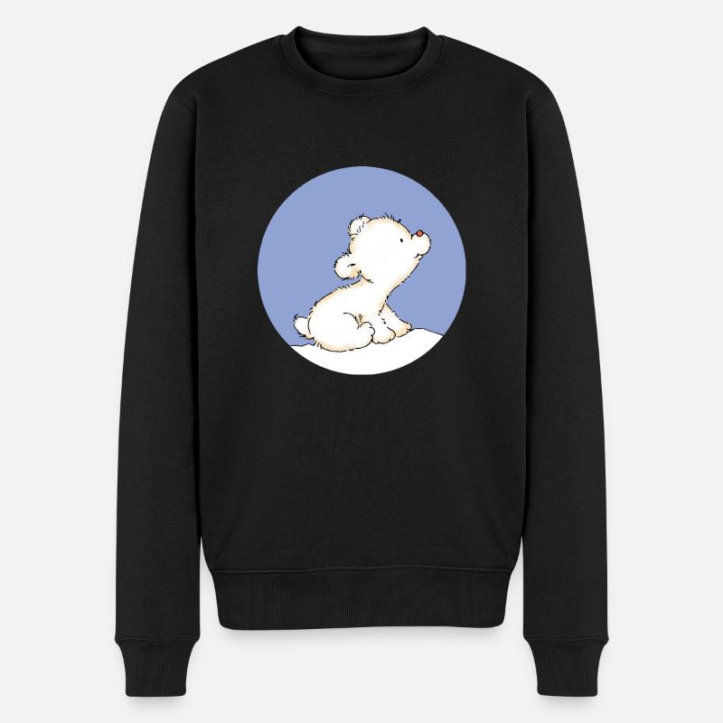 Baby Polar Bear - Männer Premium Bio Pullover - Schwarz