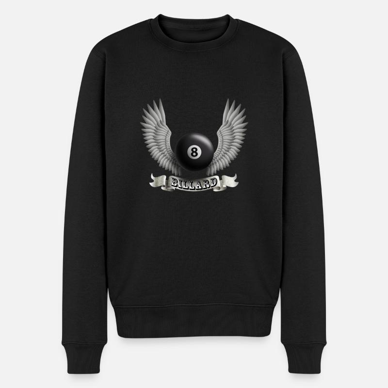 billard_wings_b - Pull Premium bio Homme - noir