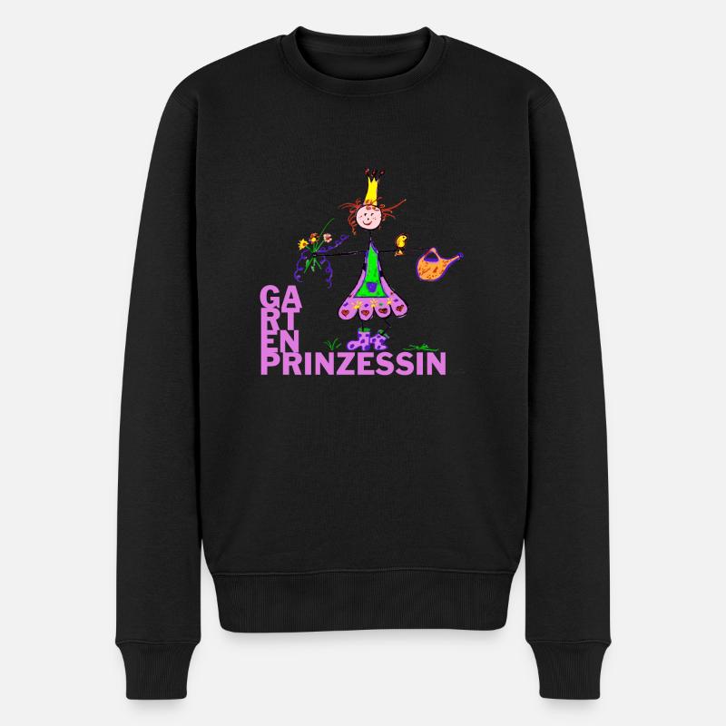 Gartenprinzessin - Männer Premium Bio Pullover - Schwarz