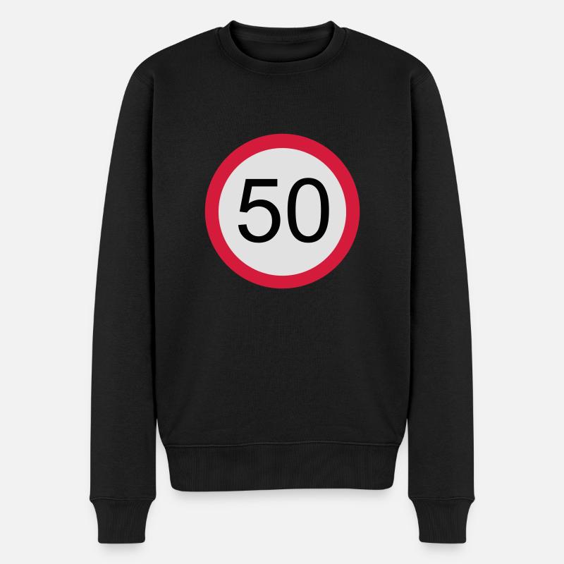 50 - Geburtstag - Männer Premium Bio Pullover - Schwarz