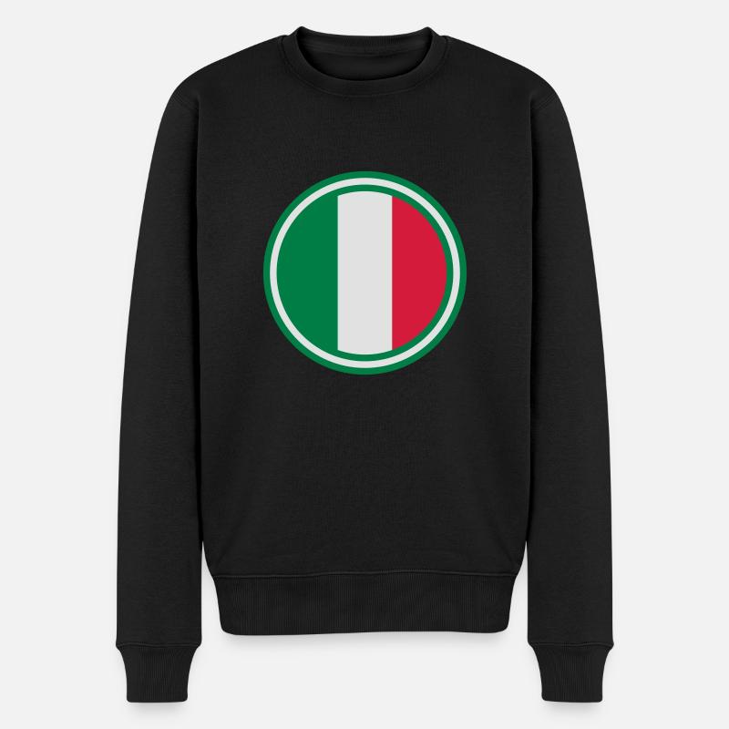 italy italia - Männer Premium Bio Pullover - Schwarz