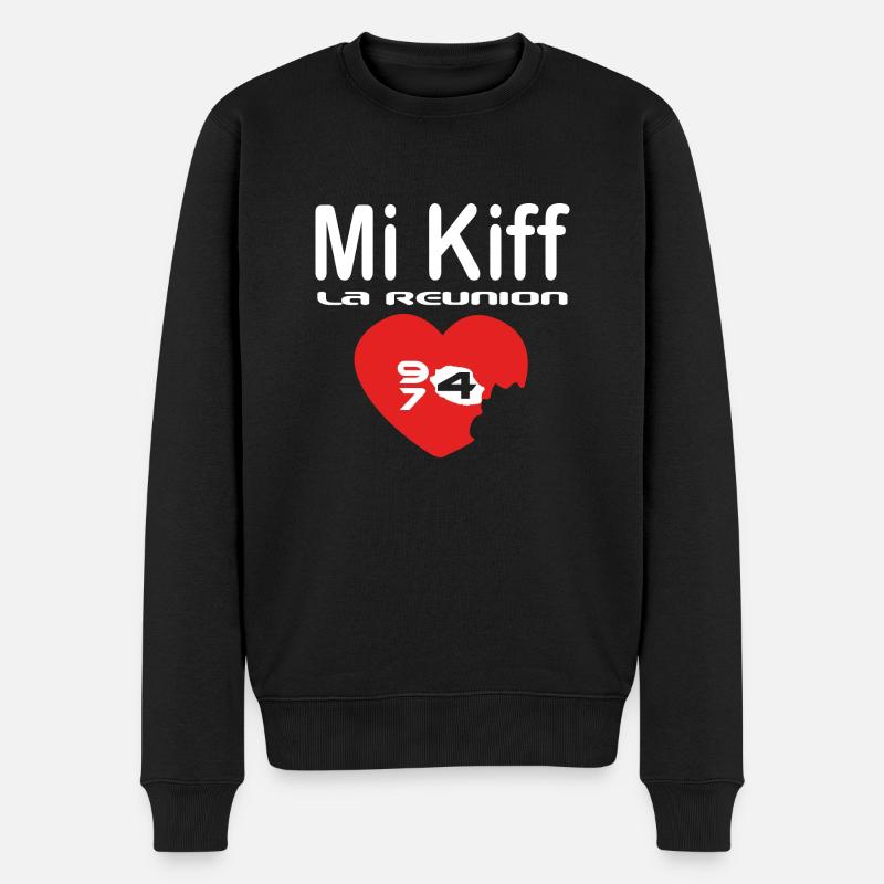 Mi Kiff la reunion - Pull Premium bio Homme - noir