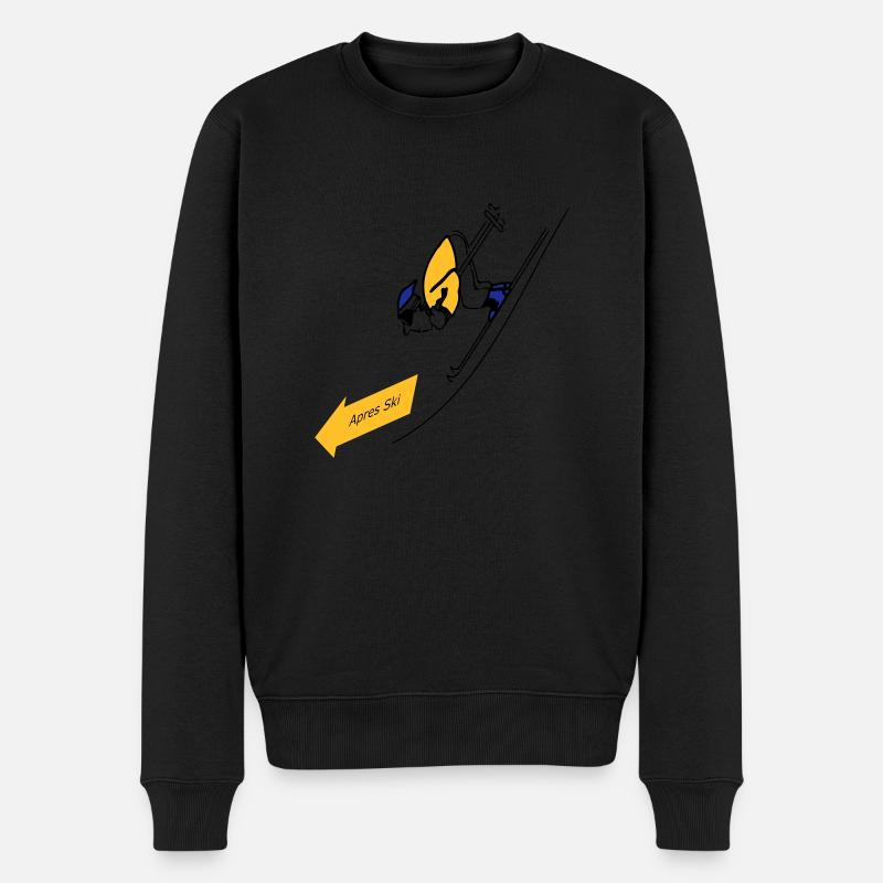 Apres ski - Männer Premium Bio Pullover - Schwarz