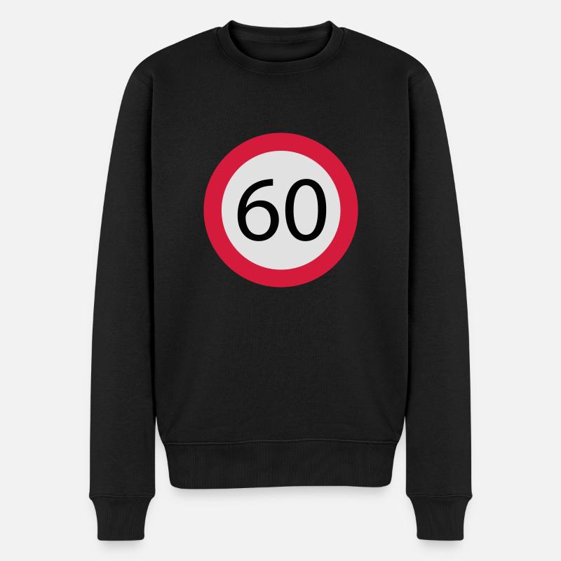 60 - Männer Premium Bio Pullover - Schwarz