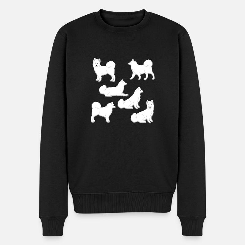Samojede Auswahl - Männer Premium Bio Pullover - Schwarz
