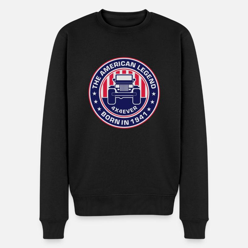 American Legend YJ - Männer Premium Bio Pullover - Schwarz