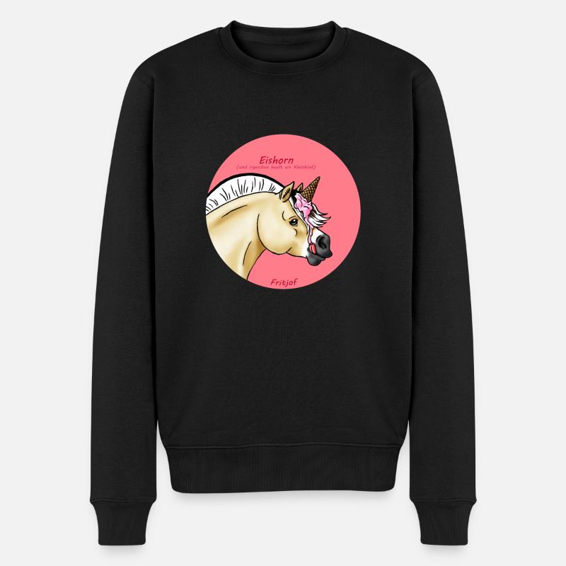 Eishorn - Männer Premium Bio Pullover - Schwarz
