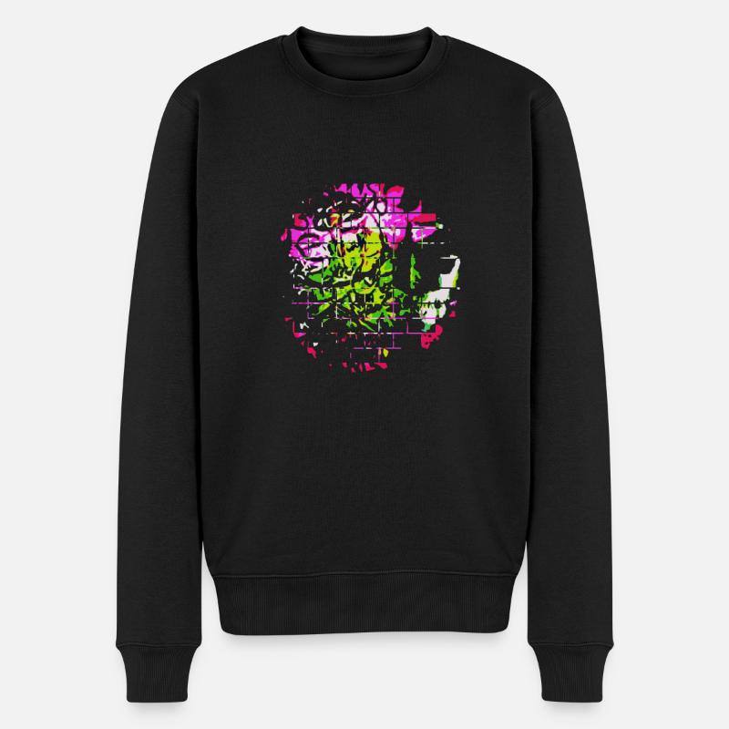 Graffiti - Männer Premium Bio Pullover - Schwarz