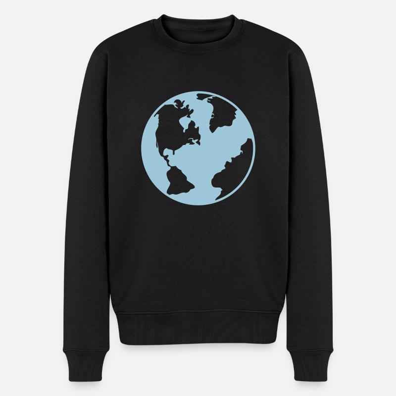 blauer planet - Männer Premium Bio Pullover - Schwarz
