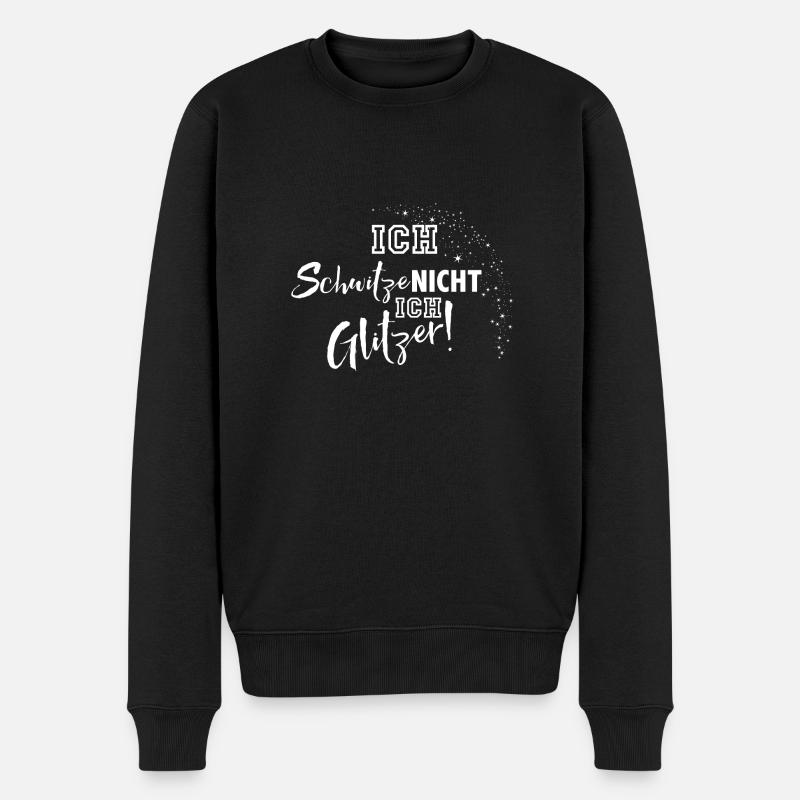 Ich schwitze nicht - Männer Premium Bio Pullover - Schwarz