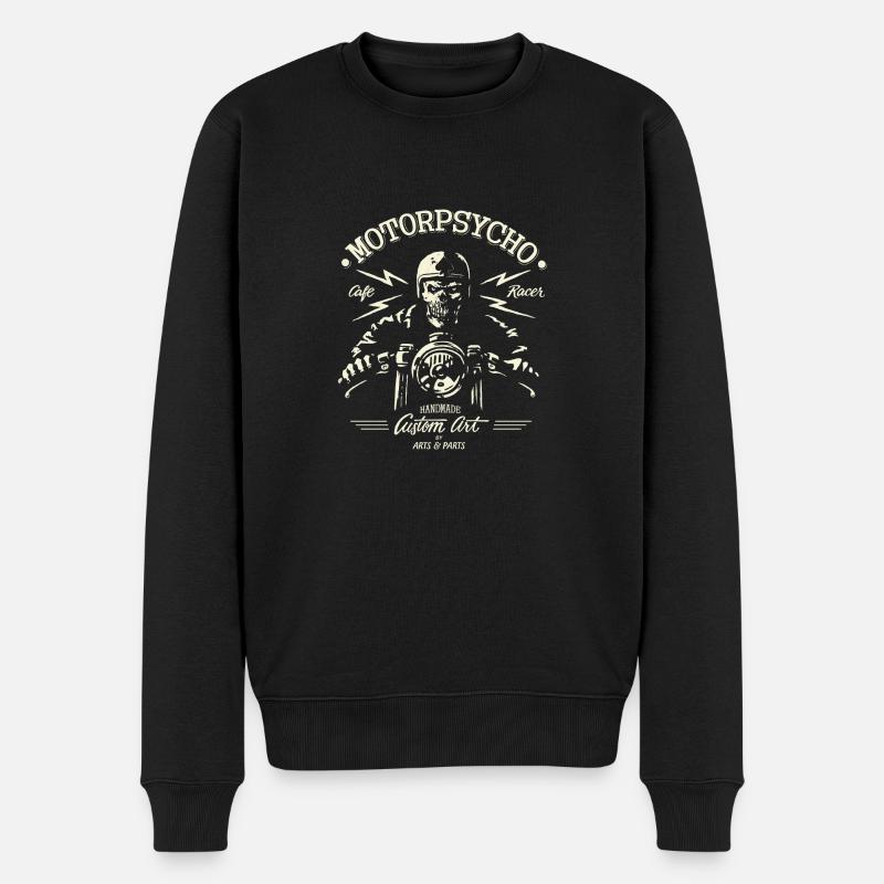 CafeRacer - Männer Premium Bio Pullover - Schwarz