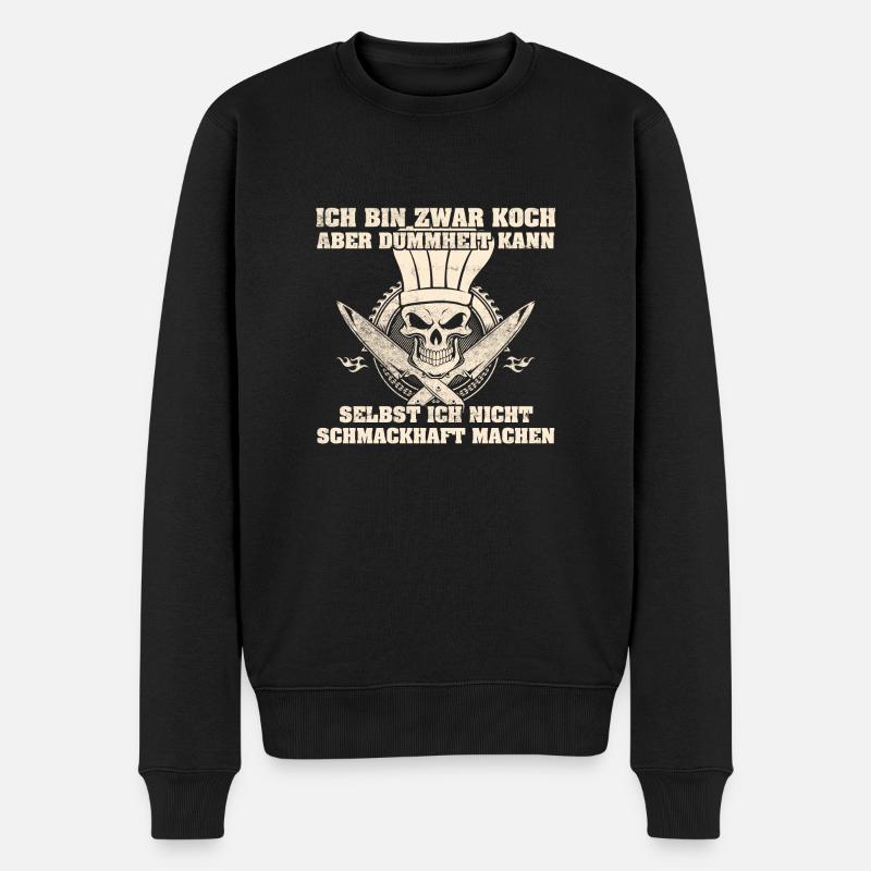 Koch - Die Dummheit - Männer Premium Bio Pullover - Schwarz