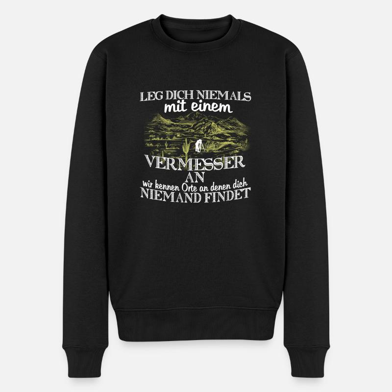 Vermesser - Männer Premium Bio Pullover - Schwarz