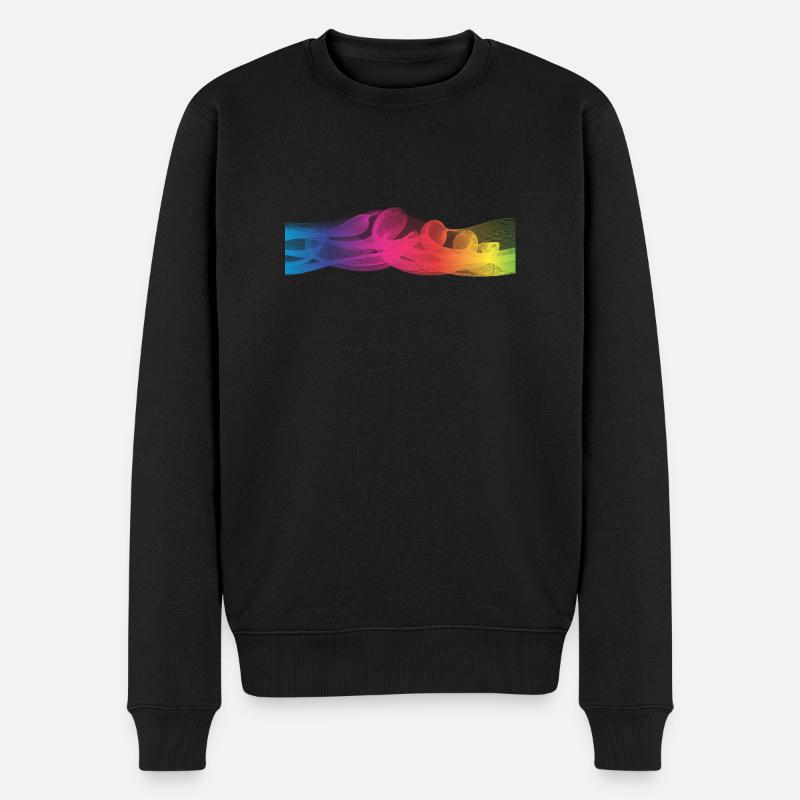Bunte Farben - Männer Premium Bio Pullover - Schwarz