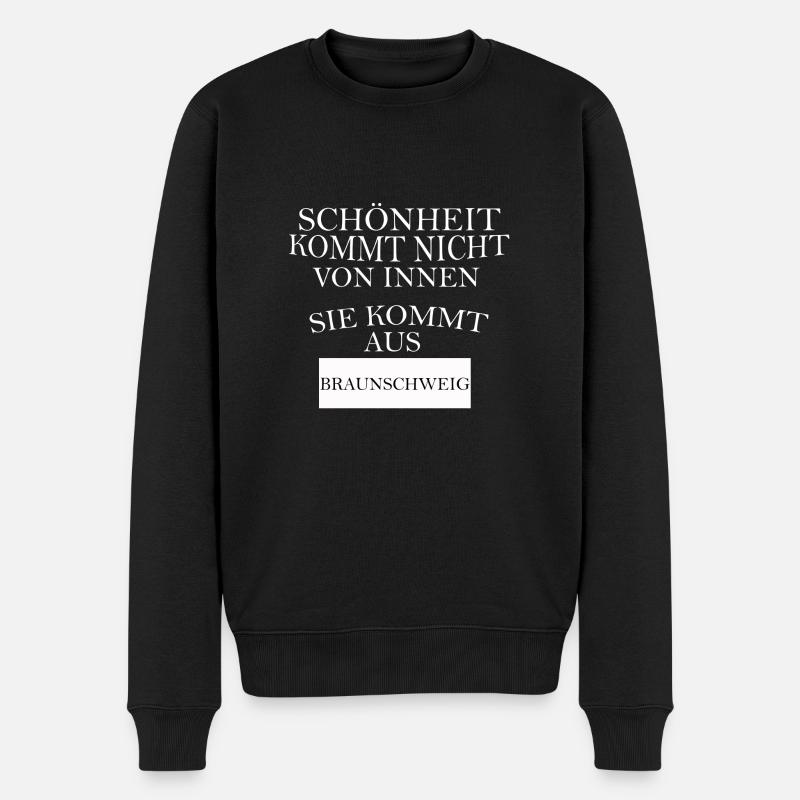 Braunschweig - Männer Premium Bio Pullover - Schwarz