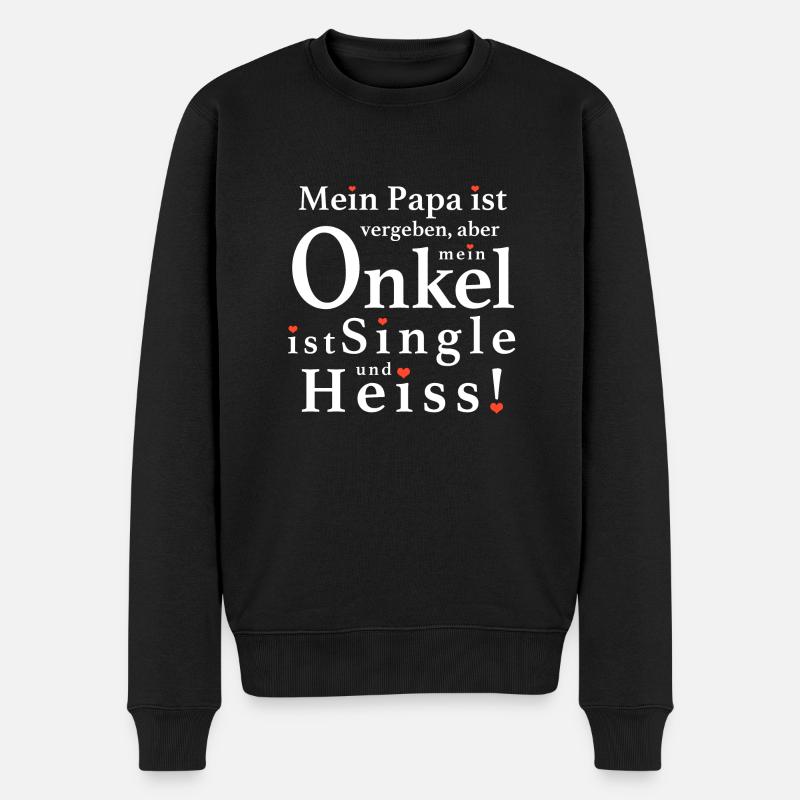 Mein Heisser Onkel - Männer Premium Bio Pullover - Schwarz