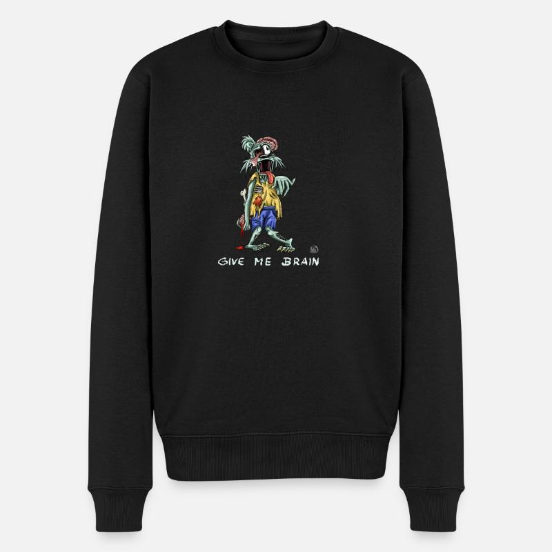 Zombie-Bär - Männer Premium Bio Pullover - Schwarz