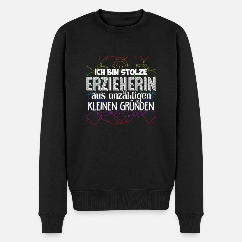 Erzieherin - Gründe - Männer Premium Bio Pullover - Schwarz