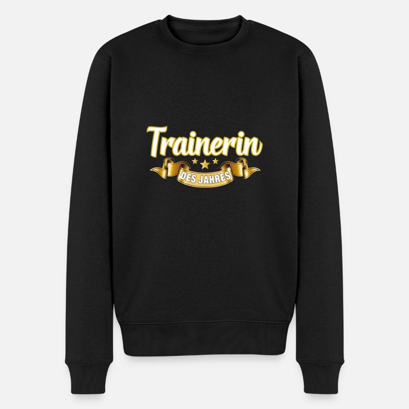 Trainerin des Jahres - Männer Premium Bio Pullover - Schwarz