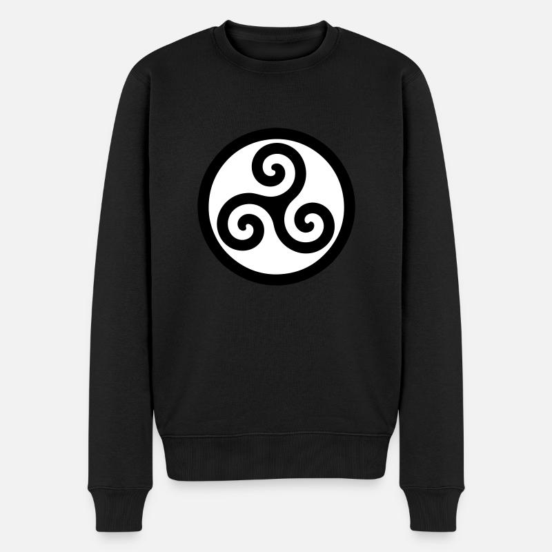 celtic symbol - Männer Premium Bio Pullover - Schwarz