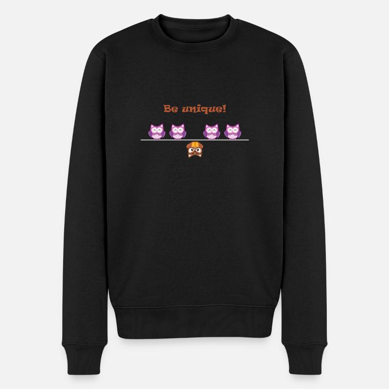Be Different T-Shirt - Männer Premium Bio Pullover - Schwarz