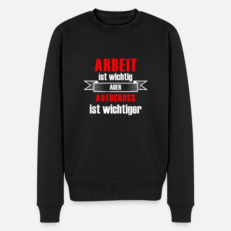 Tolles Geschenk für Hobby: AUTOCROSS - Männer Premium Bio Pullover - Schwarz