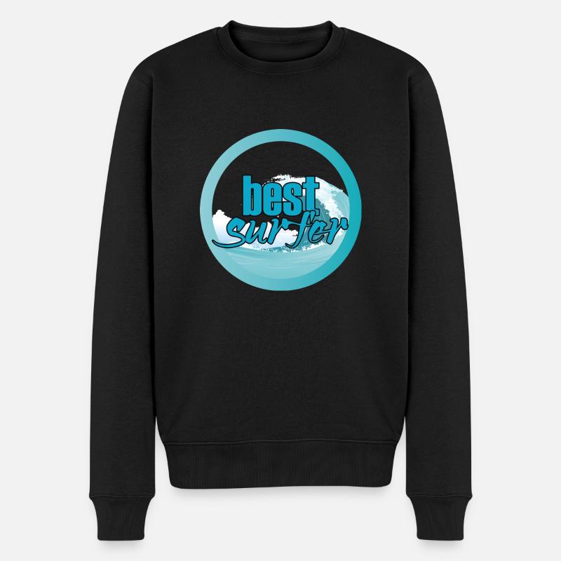 Surfer / Surfen: Best Surfer - Männer Premium Bio Pullover - Schwarz