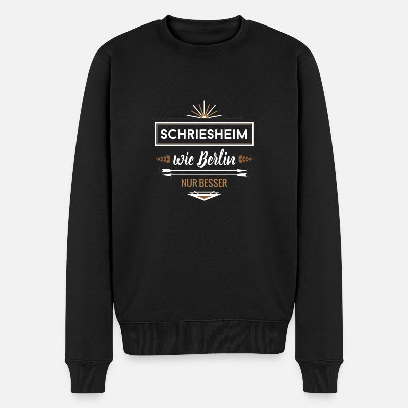schriesheim - Männer Premium Bio Pullover - Schwarz