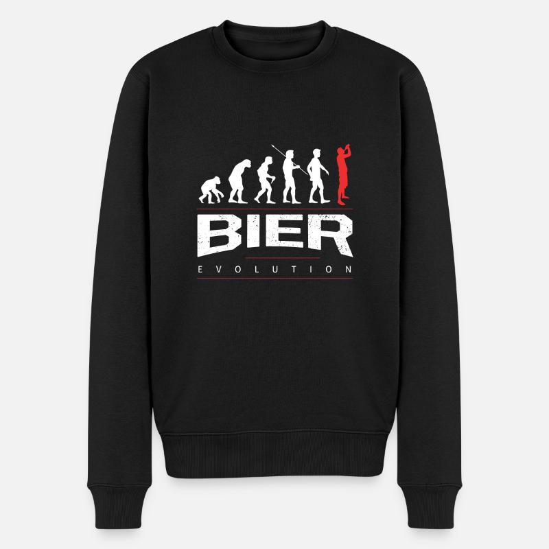 The beer evolution - Men's Premium Organic Jumper - black