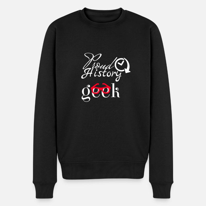 History - Männer Premium Bio Pullover - Schwarz