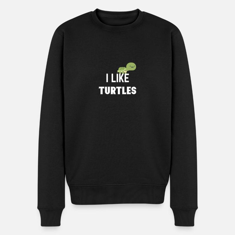 Turtles - Männer Premium Bio Pullover - Schwarz