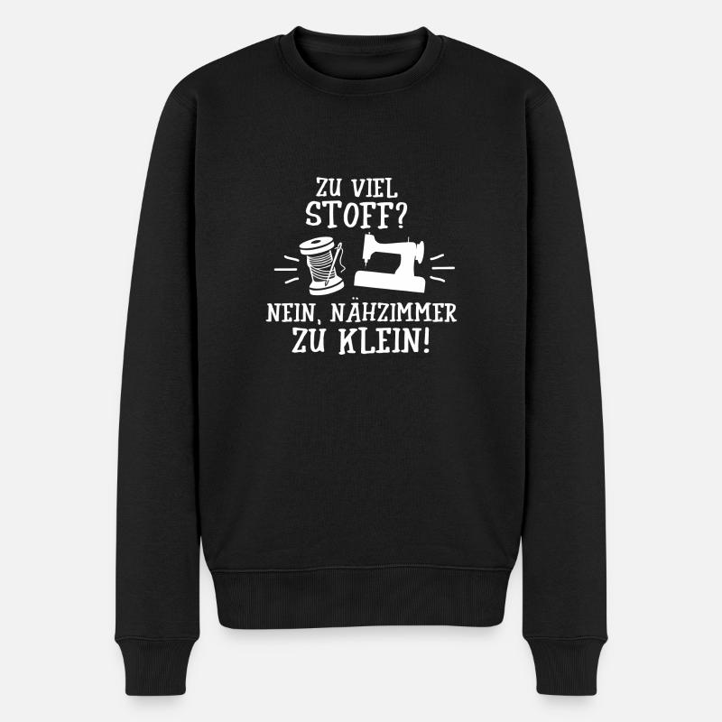Nähen - Zu viel Stoff? - T-Shirt - Männer Premium Bio Pullover - Schwarz