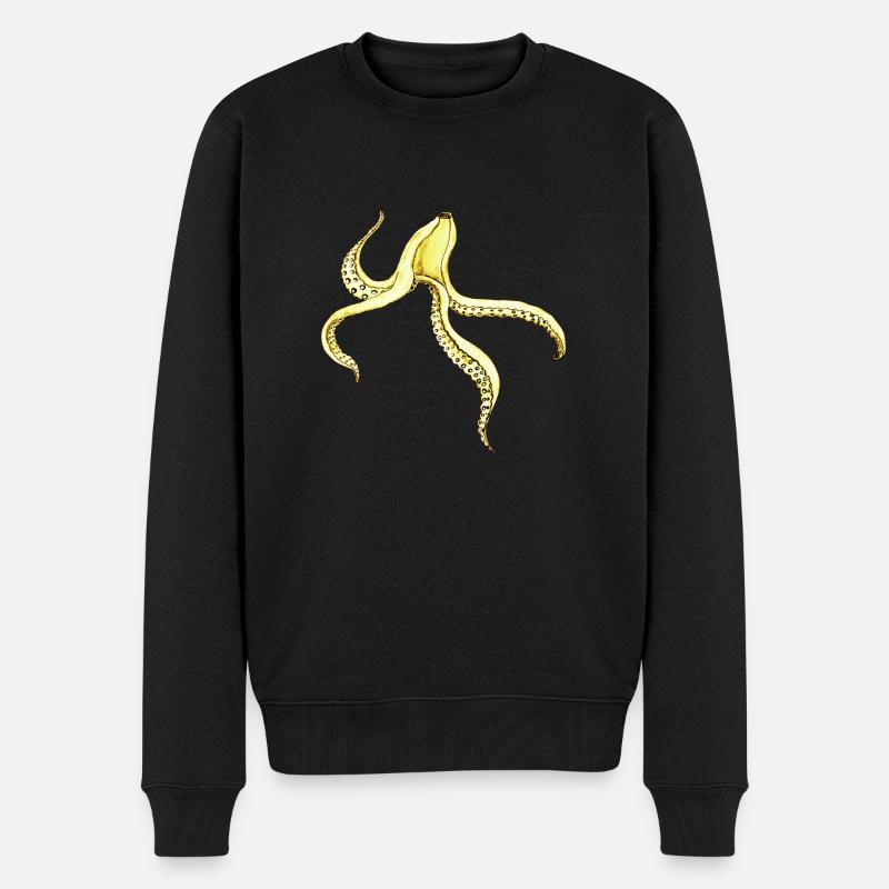 Octopus, banane - Pull Premium bio Homme - noir