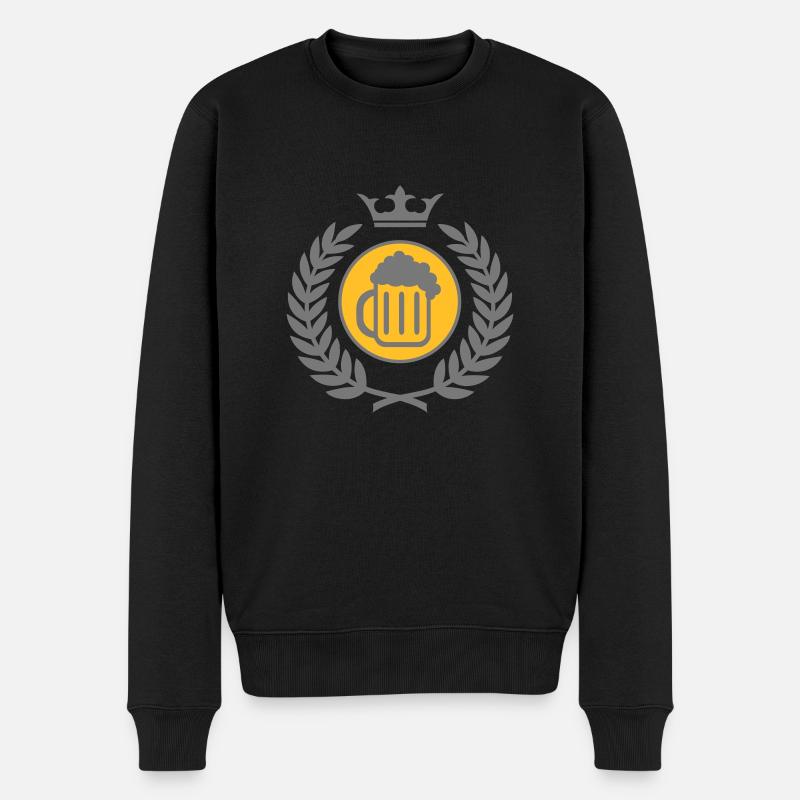 Lorbeerkranz (Bier) 02 - Männer Premium Bio Pullover - Schwarz