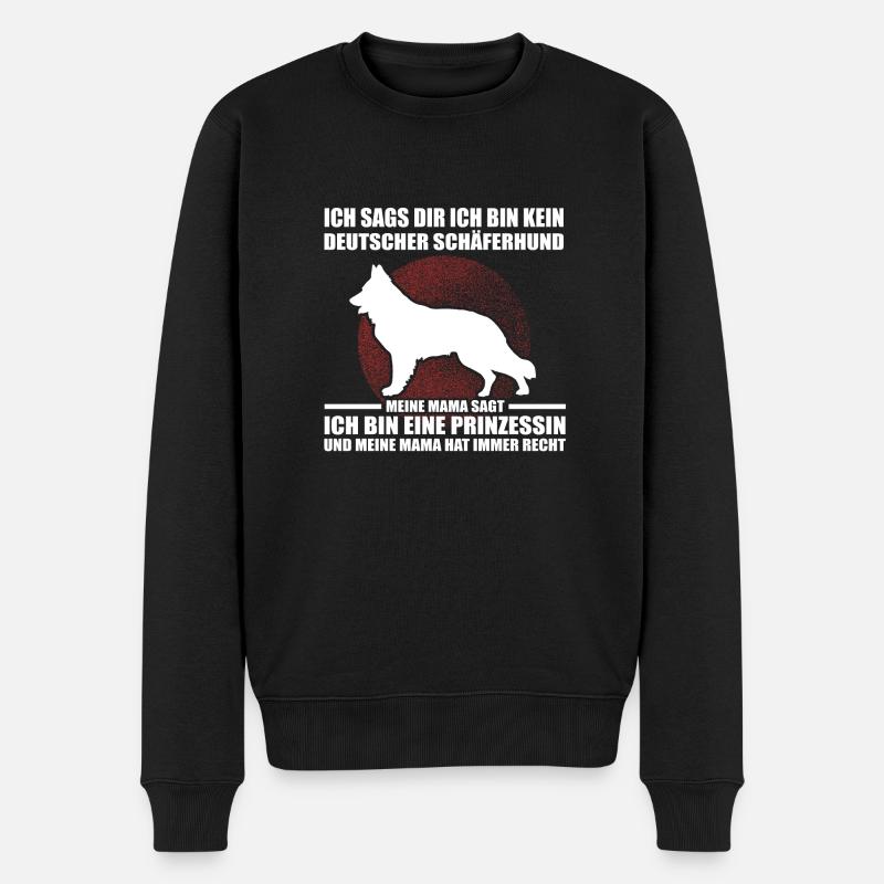 DEUTSCHER SCHÄFERHUND - Männer Premium Bio Pullover - Schwarz