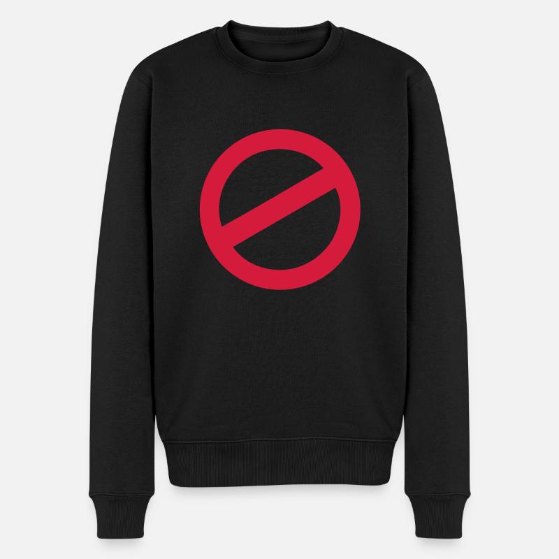 Verbot - Männer Premium Bio Pullover - Schwarz